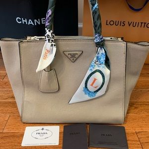 Authentic Prada Glacé Calf Twin Pocket